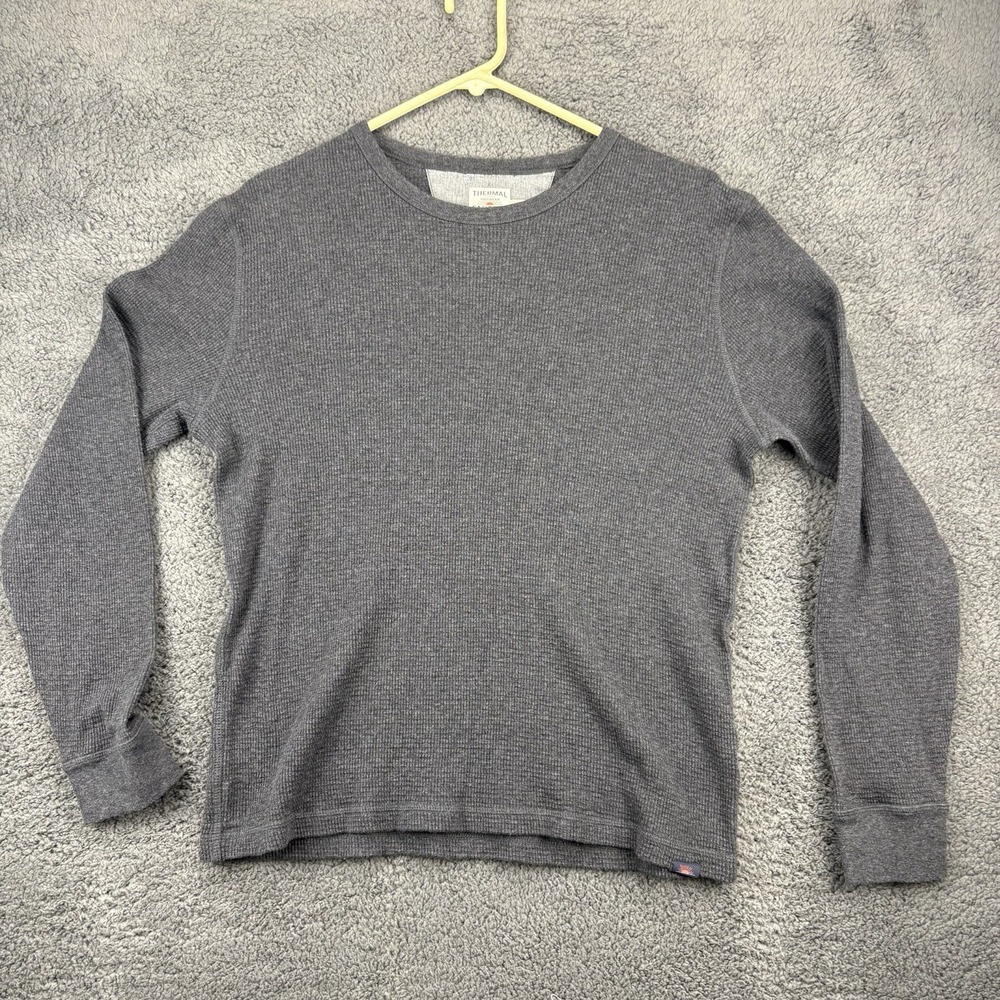 Faherty Men's Thermal Sweater - Charcoal Gray